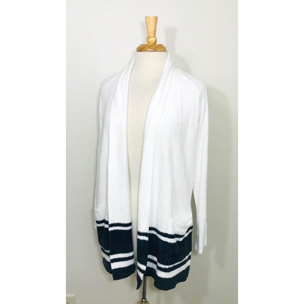 Barefoot Dreams CozyChic Lite Saddle Sleeve Stripe Cardigan,‎ S